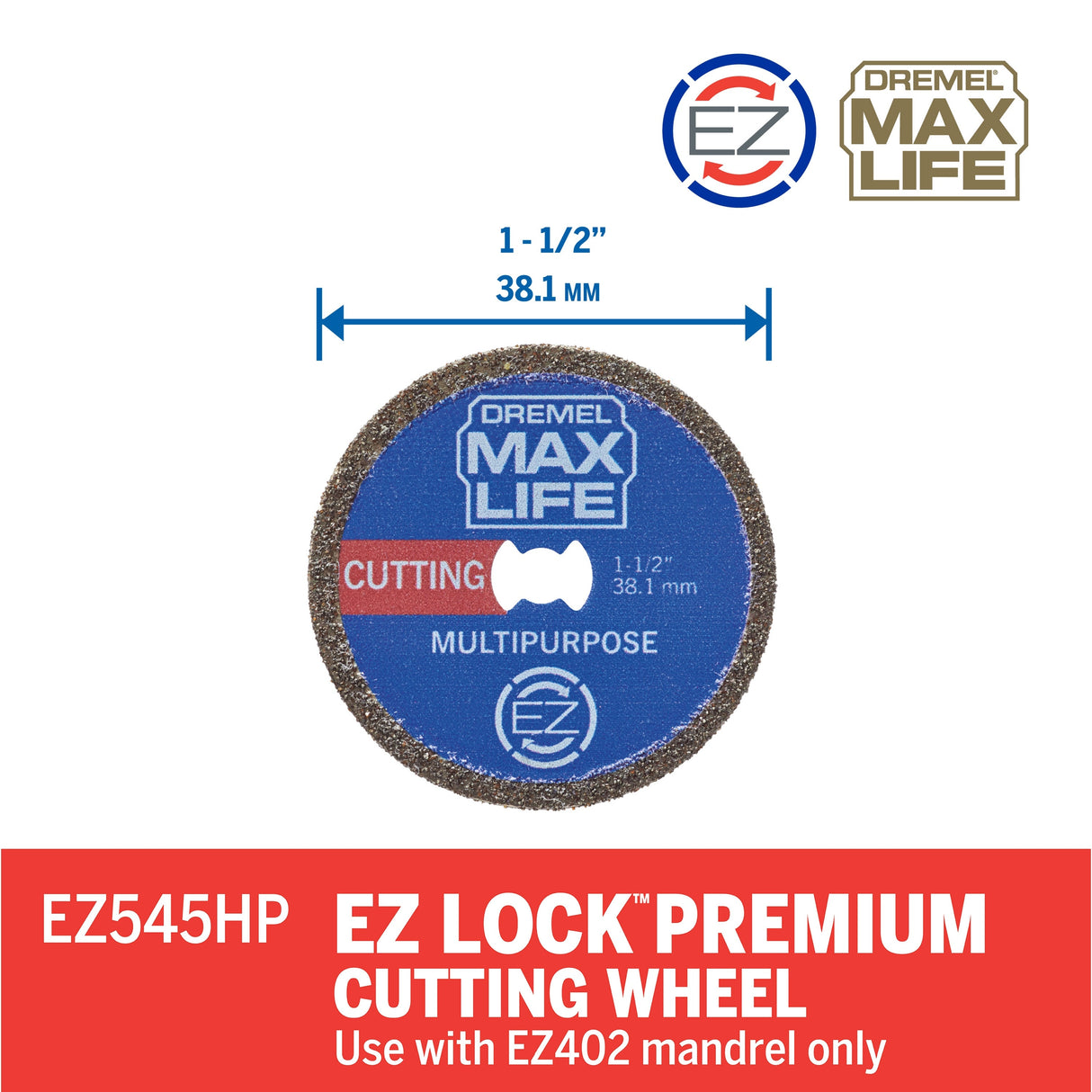 Diamond Grit 1-1/2-in Cutting Wheel Accessory EZ545HP