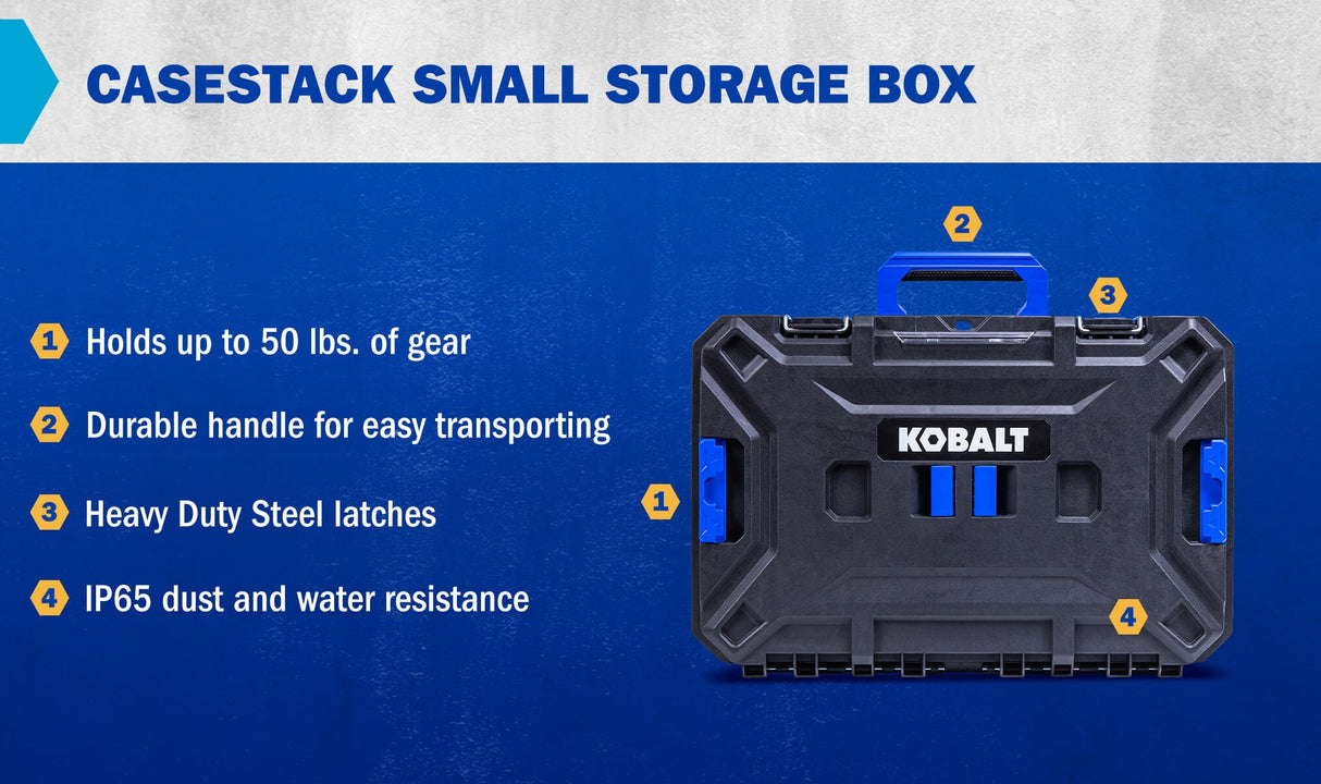 CASESTACK 21.25-in W x 7-in H x 14-in D Black Plastic Tool Box KCS-SSBOX1-03