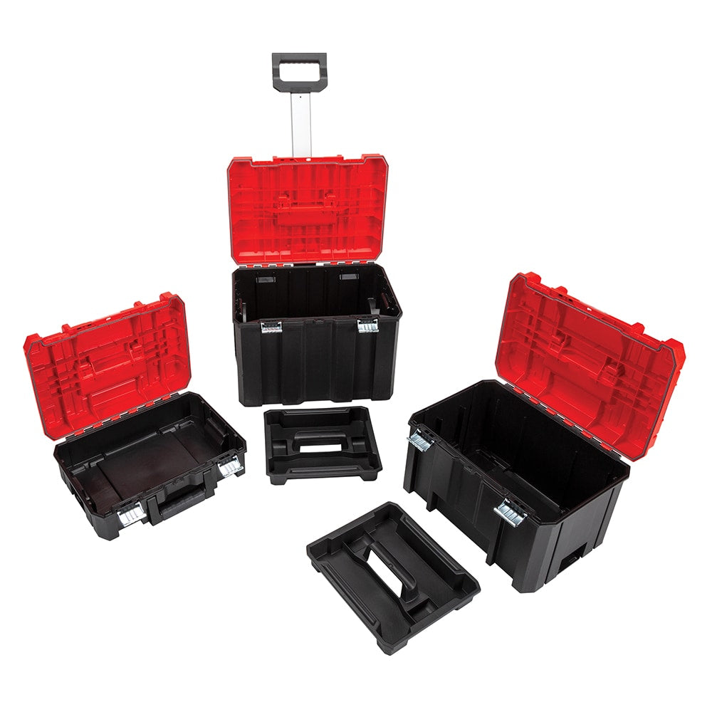 VERSASTACK 20-in W x 39-in H x 17-in D Red Plastic Rolling Tool Box CMST17835