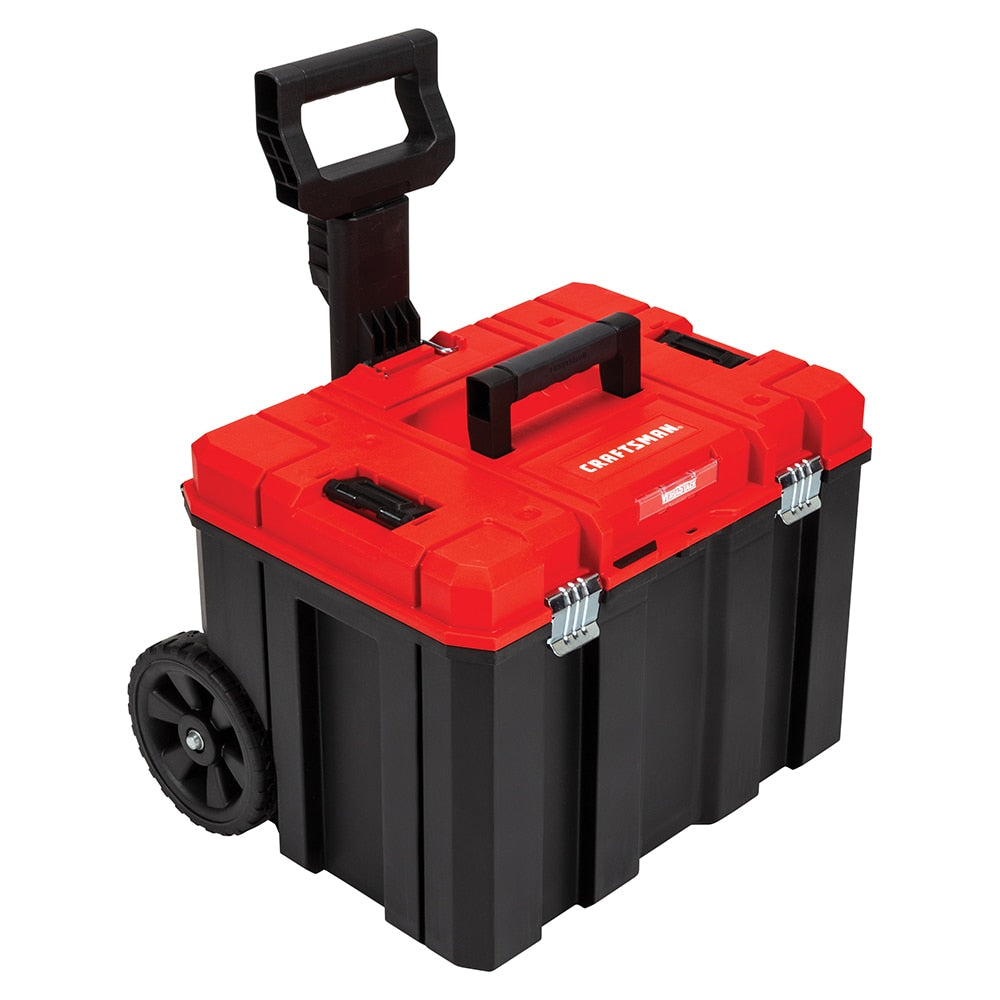 VERSASTACK 20-in W x 39-in H x 17-in D Red Plastic Rolling Tool Box CMST17835