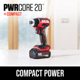 PWR CORE Compact 20-volt 1/4-in Brushless Cordless Impact Driver (1-Battery Included, Charger Included) ID6739B-10