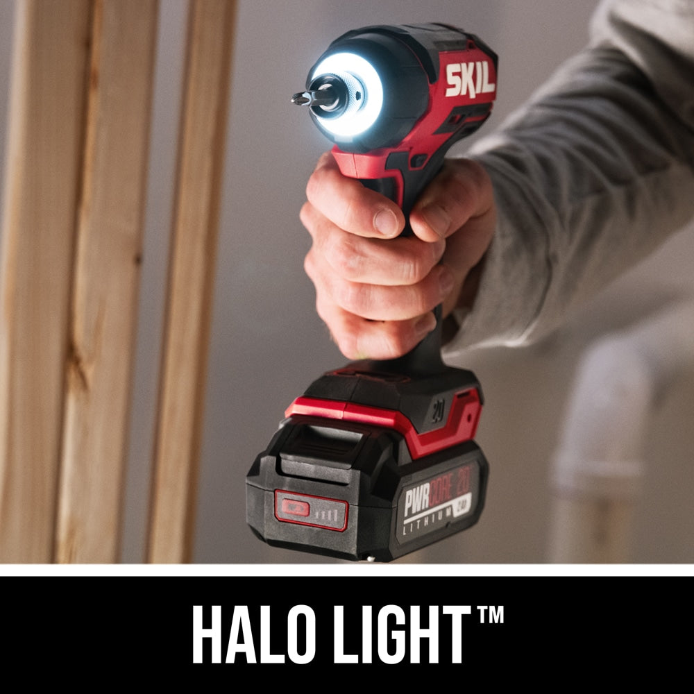 PWR CORE Compact 20-volt 1/4-in Brushless Cordless Impact Driver (1-Battery Included, Charger Included) ID6739B-10