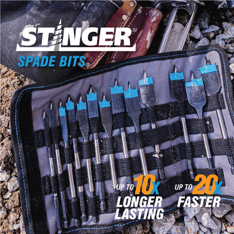 8-Piece x 6-in Woodboring Spade Drill Bit Set 11026