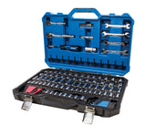 129-Piece Standard (SAE) and Metric Polished Chrome Mechanics Tool Set with Hard Case 81240