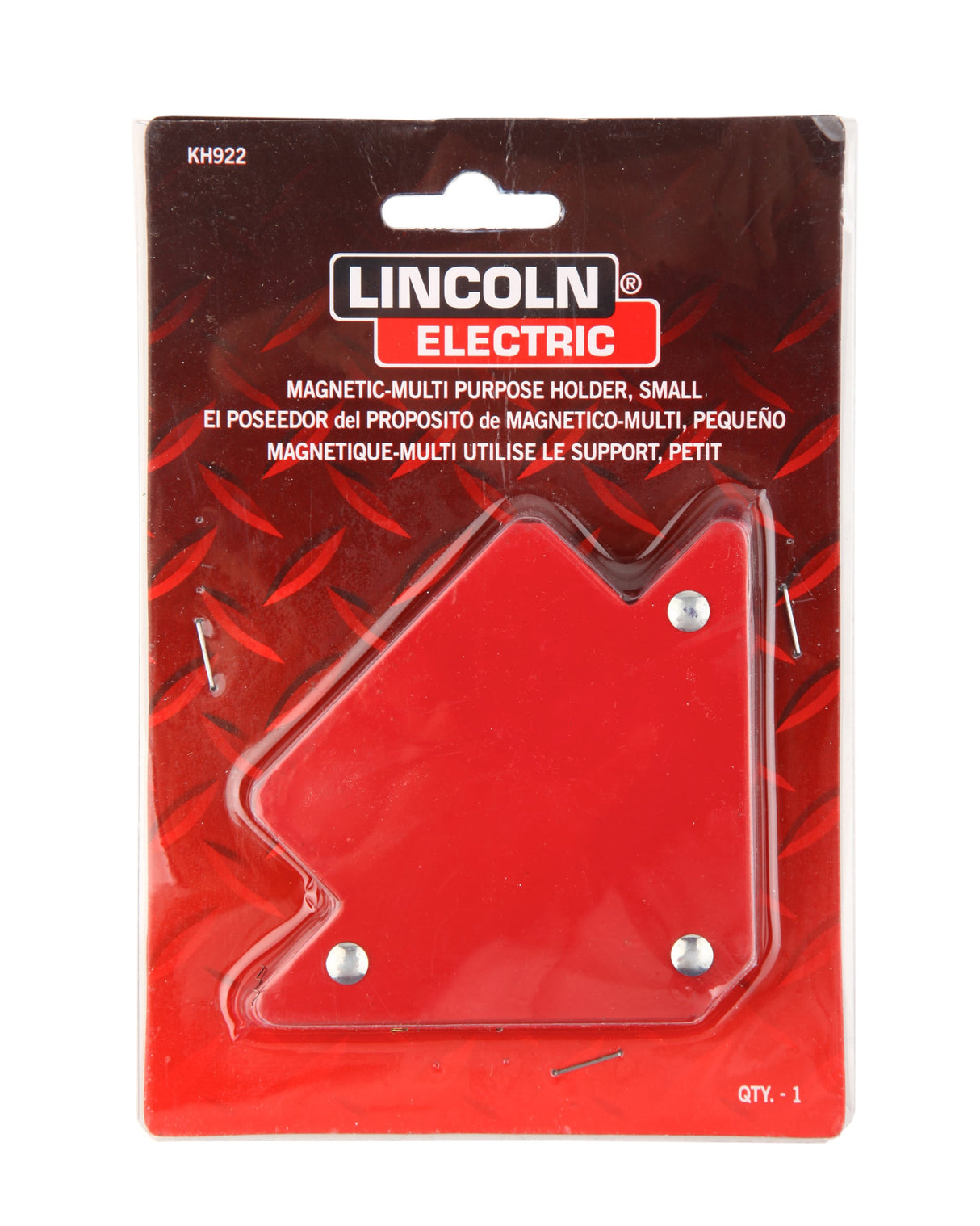 Red Welding Magnet - Lightweight, Holds Ferrous Metal Securely, 45, 90, 135 Angles KH922