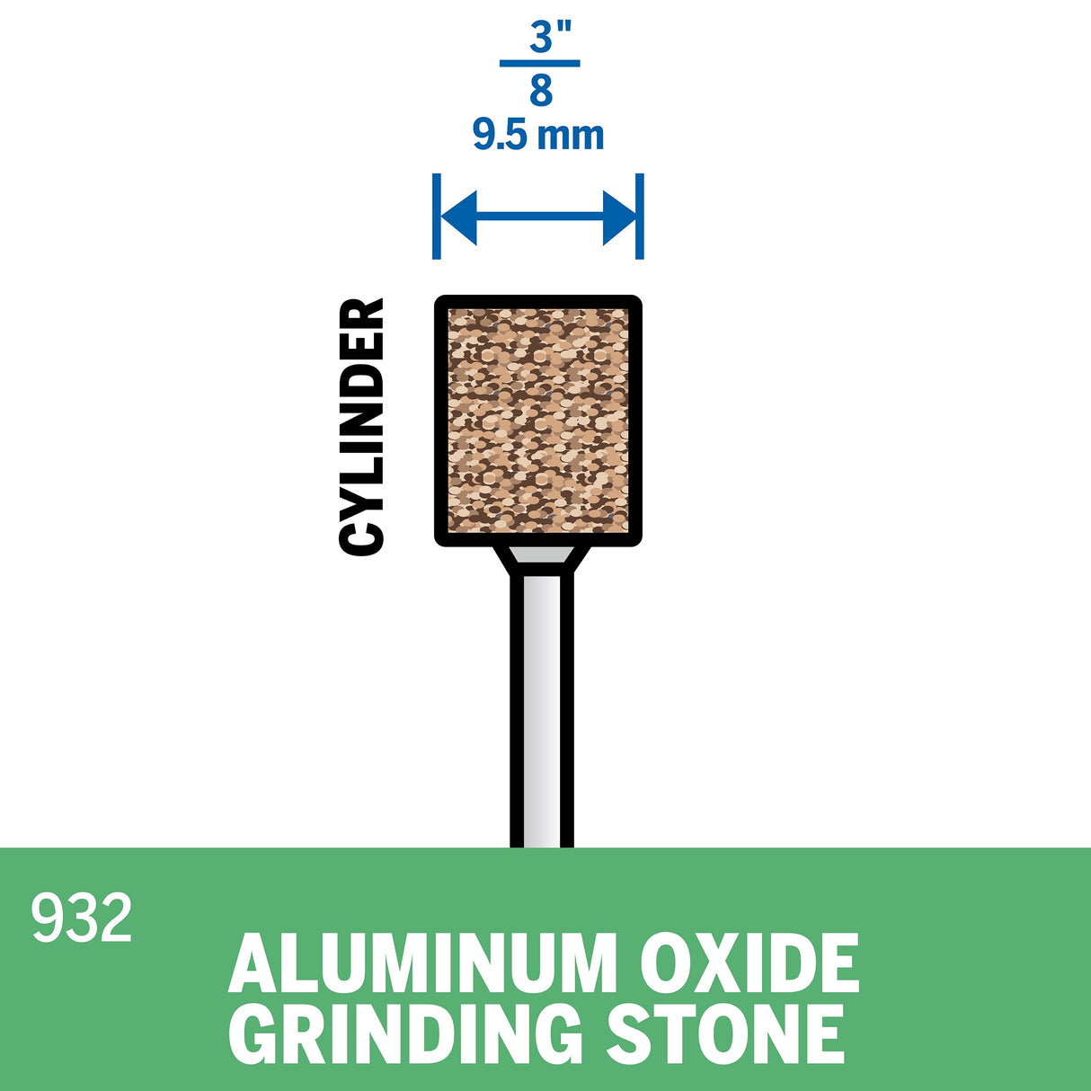 Aluminum Oxide 3/8-in Grinding/Sharpening Bit Accessory 932-06