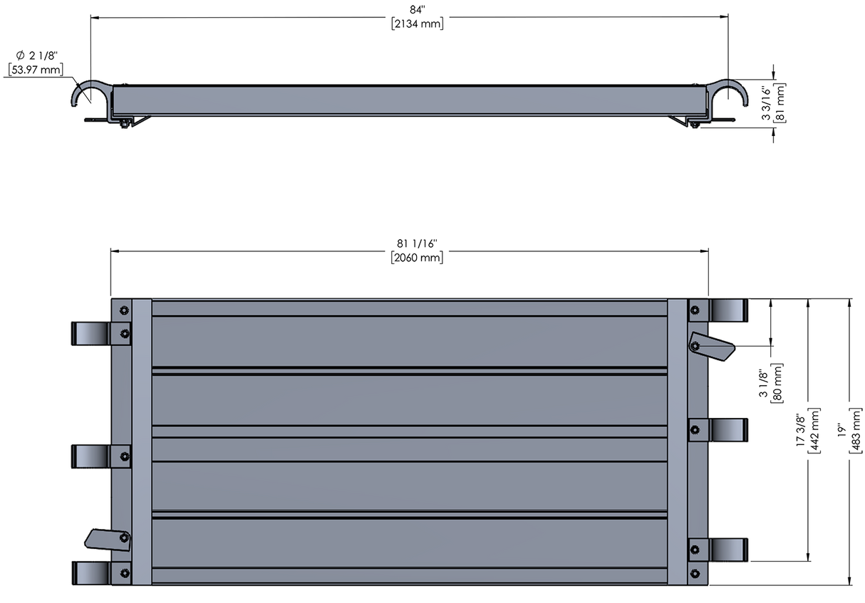 Aluminum 0.26-ft H x 7-ft L 250-lb WBAA197+BFL