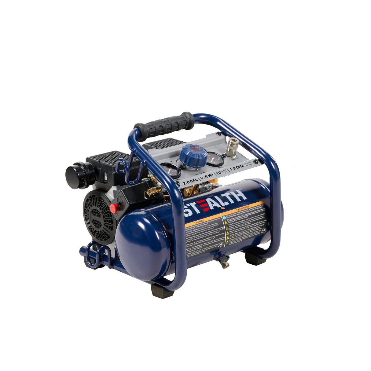 Quiet Tech 2-Gallon Portable Electric 125 PSI Hot Dog Quiet Air Compressor SAQ-1234