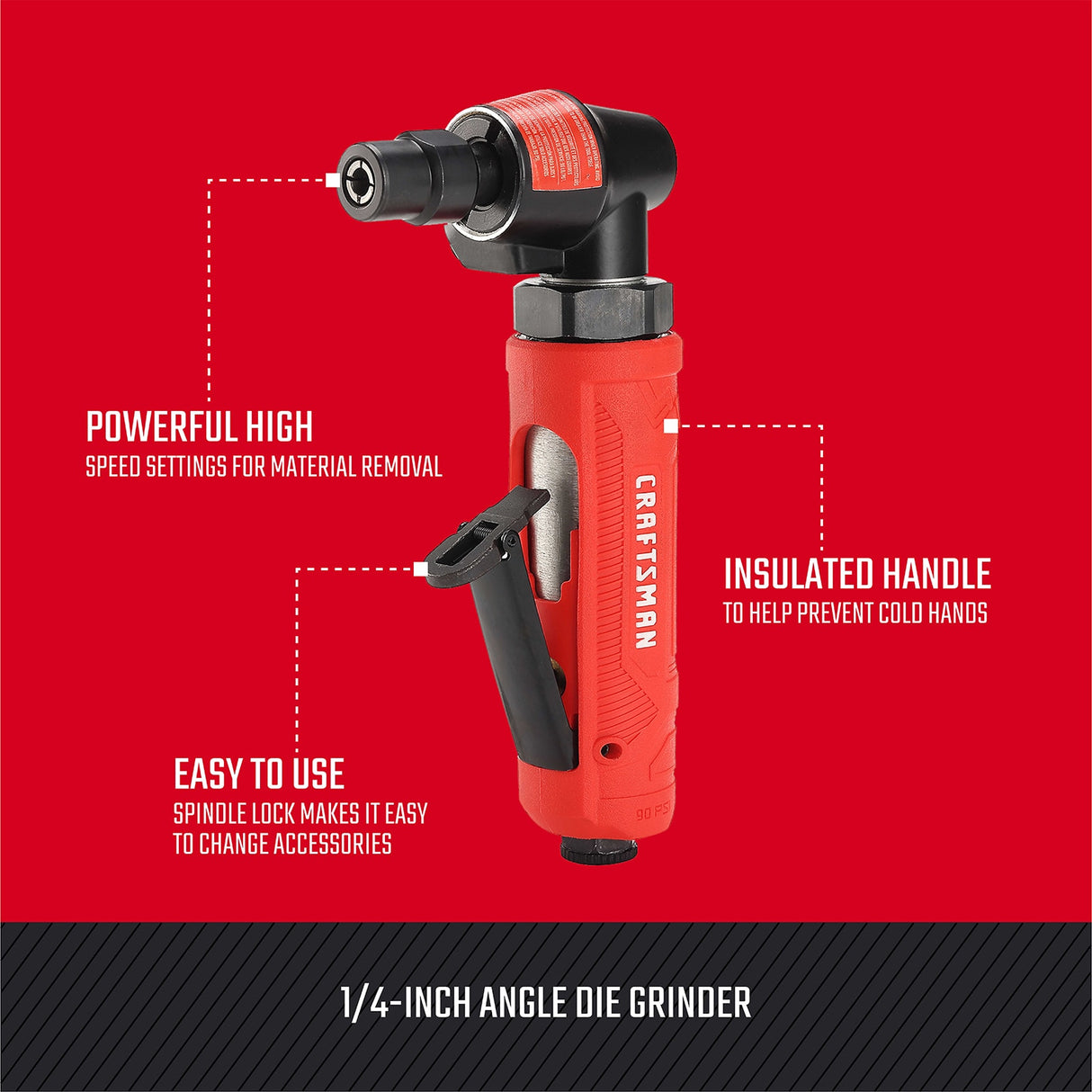 Craftsman 1/4-in Angle Die Grinder CMXPTSG1006NB