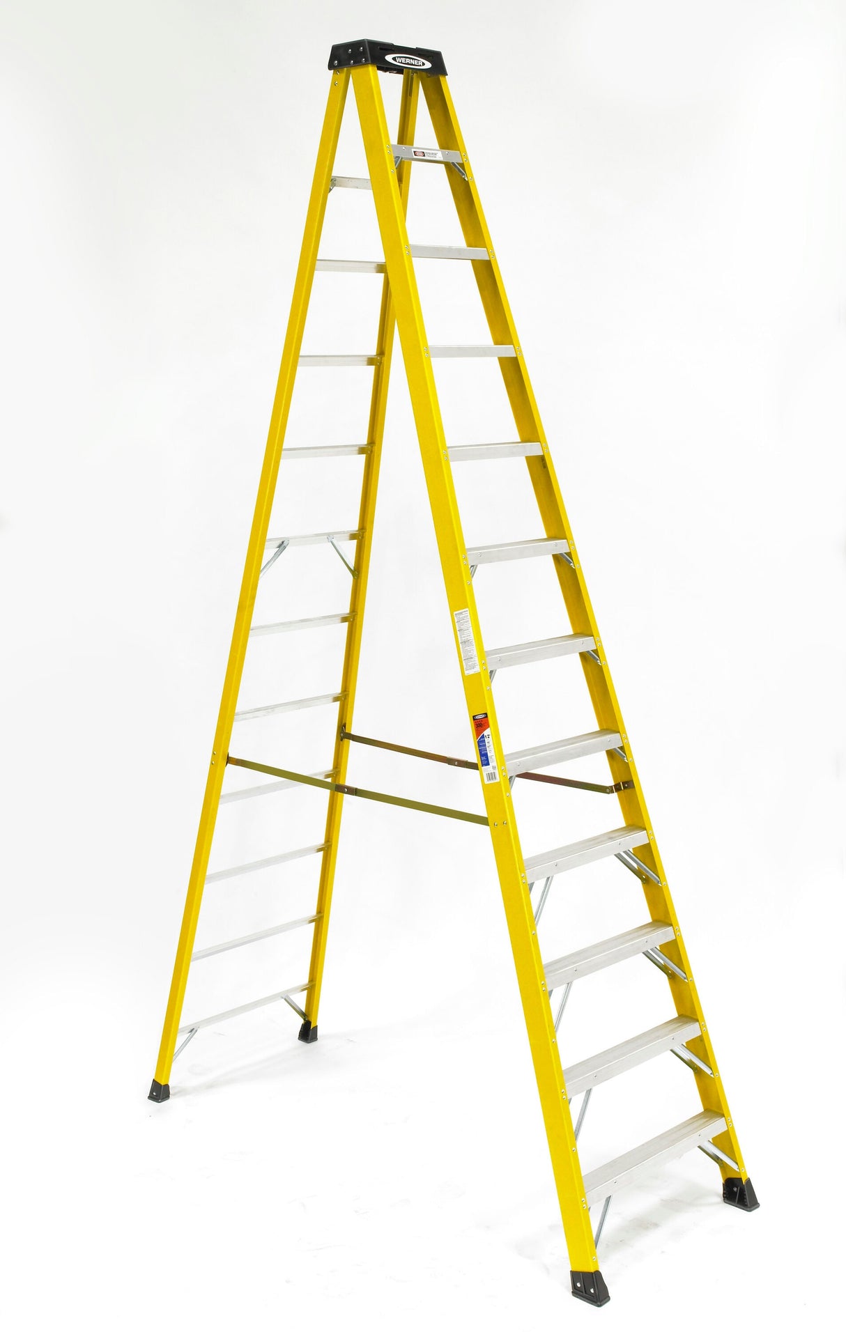 6100 12-ft Fiberglass Type 1A-300-lb Load Capacity Step Ladder 6112