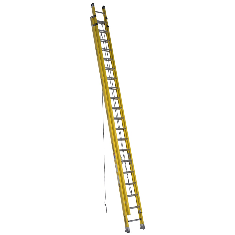 D7100-2 40-ft Fiberglass Type 1a- 300-lb Load Capacity Extension Ladder D7140-2