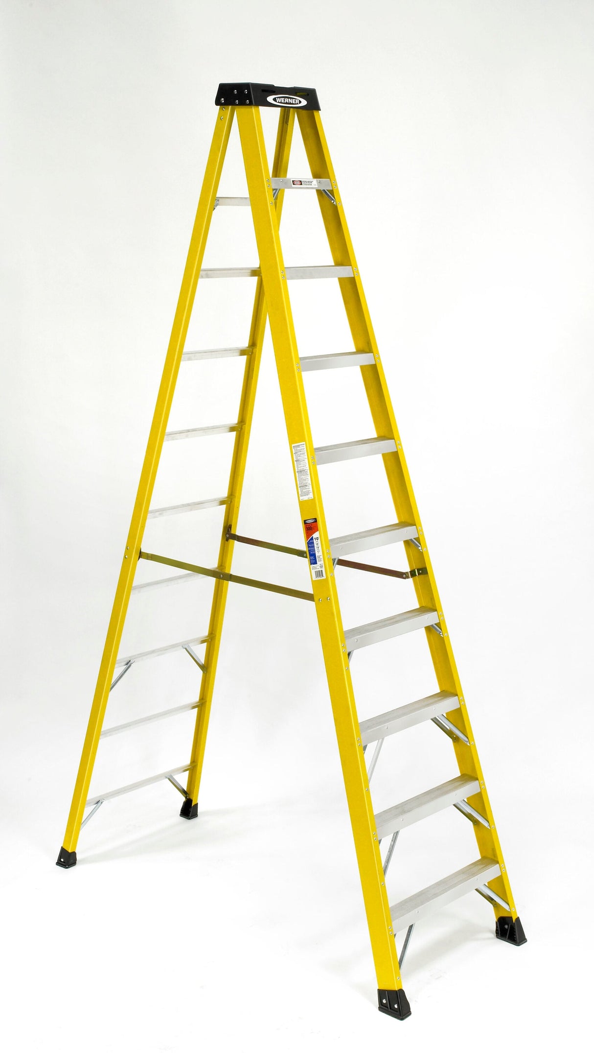 6100 10-ft Fiberglass Type 1A-300-lb Load Capacity Step Ladder 6110