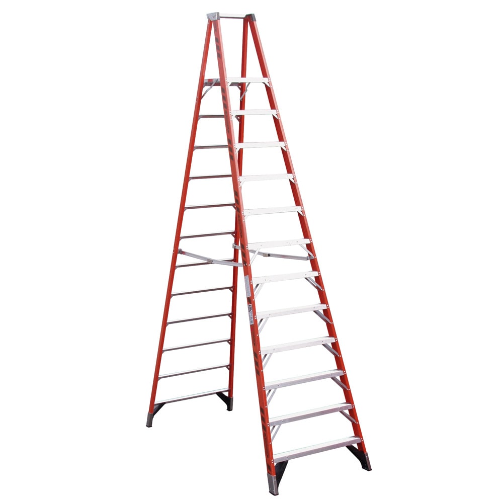 P7400 12-ft Fiberglass Type 1a- 300-lb Load Capacity Platform Step Ladder P7412