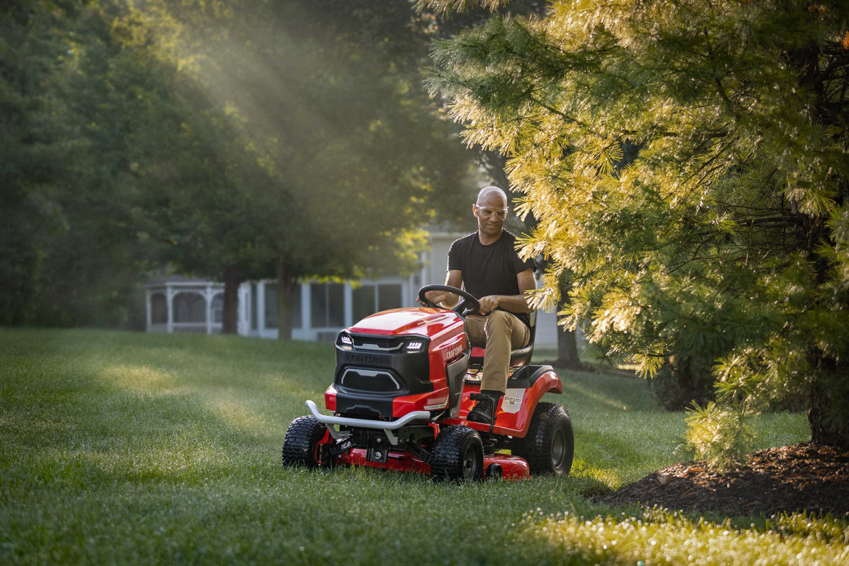 TURNTIGHT 42-in 56-volt Lithium Ion Electric Riding Lawn Mower with(1) 60 Ah Battery (Charger Included) CMCRM233303