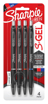 S-Gel 4-Pack 0.7-mm Black, Red and Blue Gel Pen 2096174