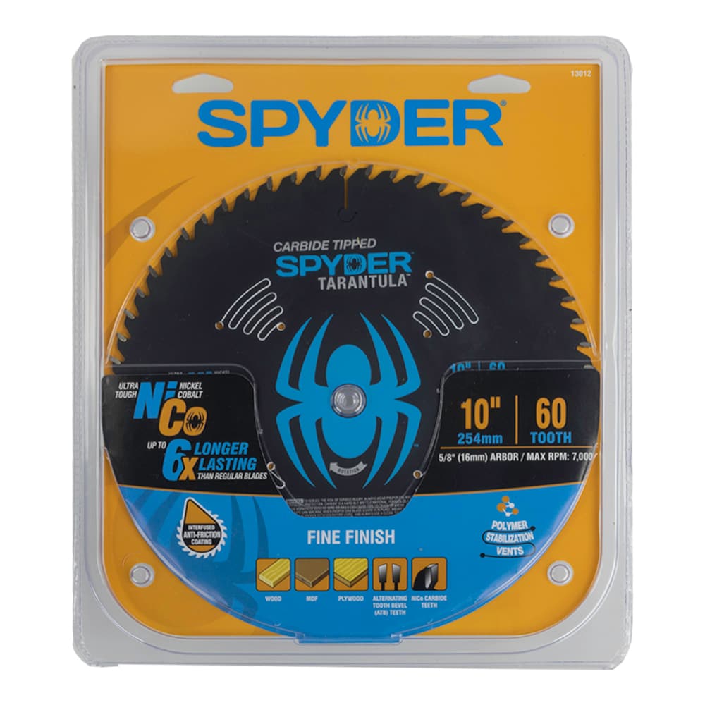 Fine Finish 10-in 60-Tooth Fine Finish Tungsten Carbide-tipped Steel Miter/Table Saw Blade 13012