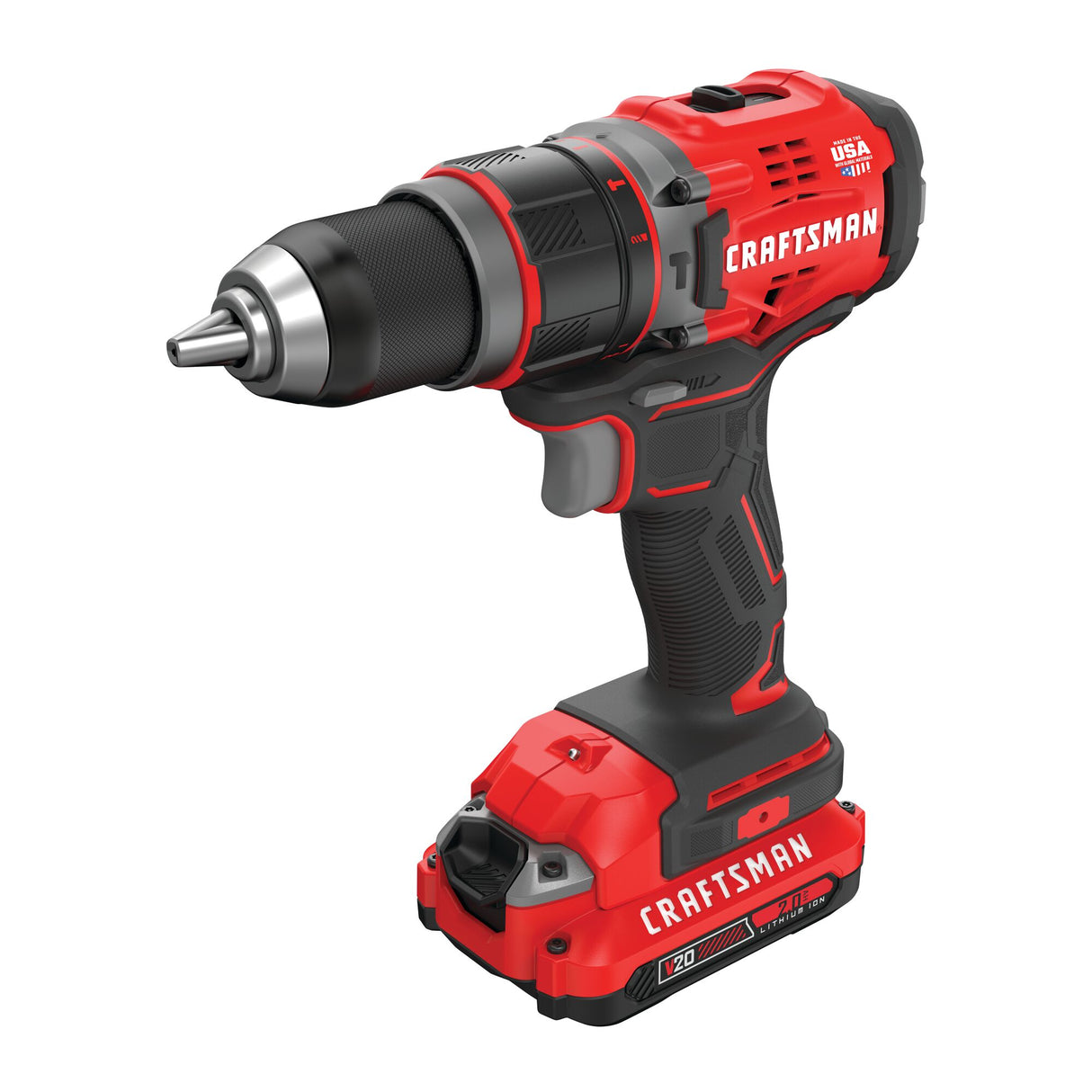 V20 1/2-in 20-volt Max Variable Speed Brushless Cordless Hammer Drill (2-Batteries Included) CMCD721D2