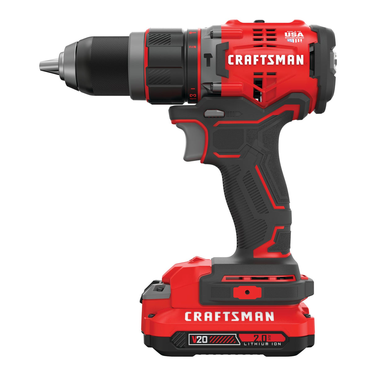 V20 1/2-in 20-volt Max Variable Speed Brushless Cordless Hammer Drill (2-Batteries Included) CMCD721D2