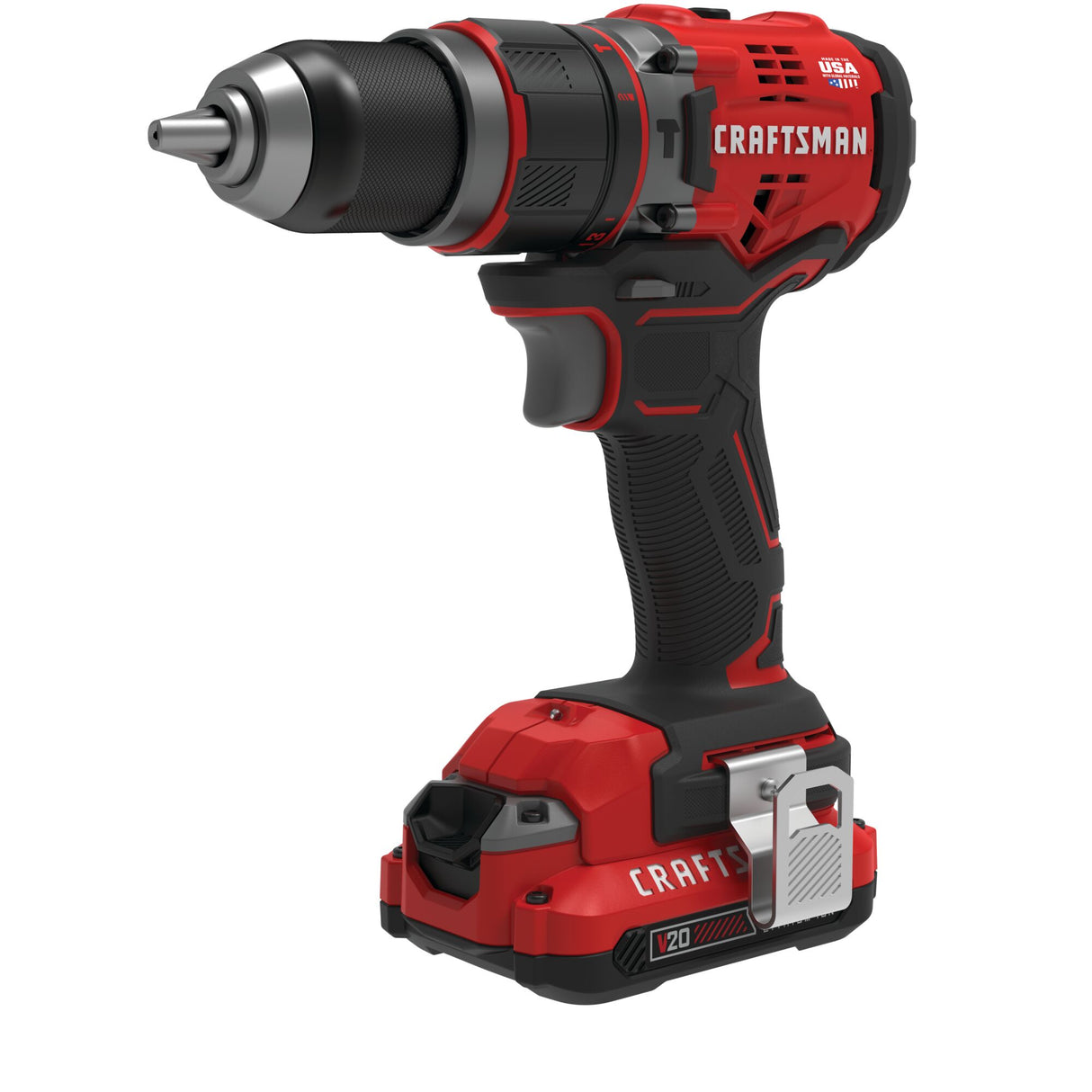 V20 1/2-in 20-volt Max Variable Speed Brushless Cordless Hammer Drill (2-Batteries Included) CMCD721D2