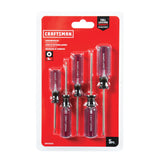 5-Piece Acetate Handle Assorted Drive Screwdriver Set CMHT65049