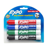 4-Pack Chisel Tip Red, Black, Blue, and Green Dry Erase Marker 80174