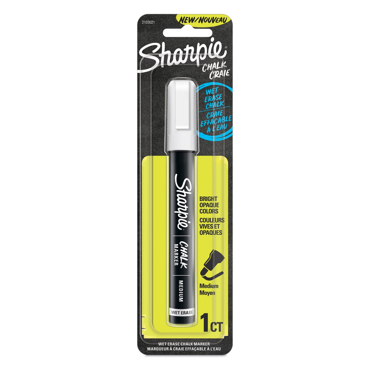 Medium Tip White Wet Erase Chalk Marker 2103021