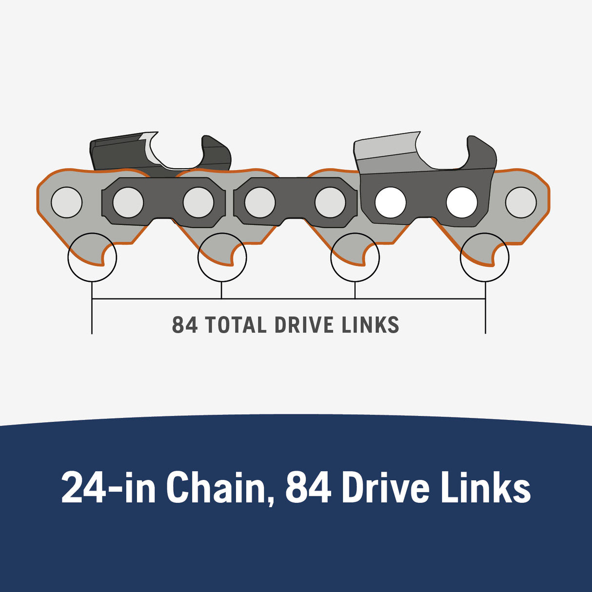 X-Cut S83G 84 Link Replacement Chainsaw Chain For 24-in, 0.05-in Gauge, 3/8-in Pitch 529475084