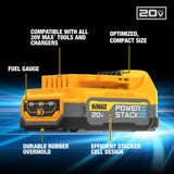 20V MAX POWERSTACK 2-Tool Combo Kit with 2 Batteries, Charger and Tool Bag DCK274E2