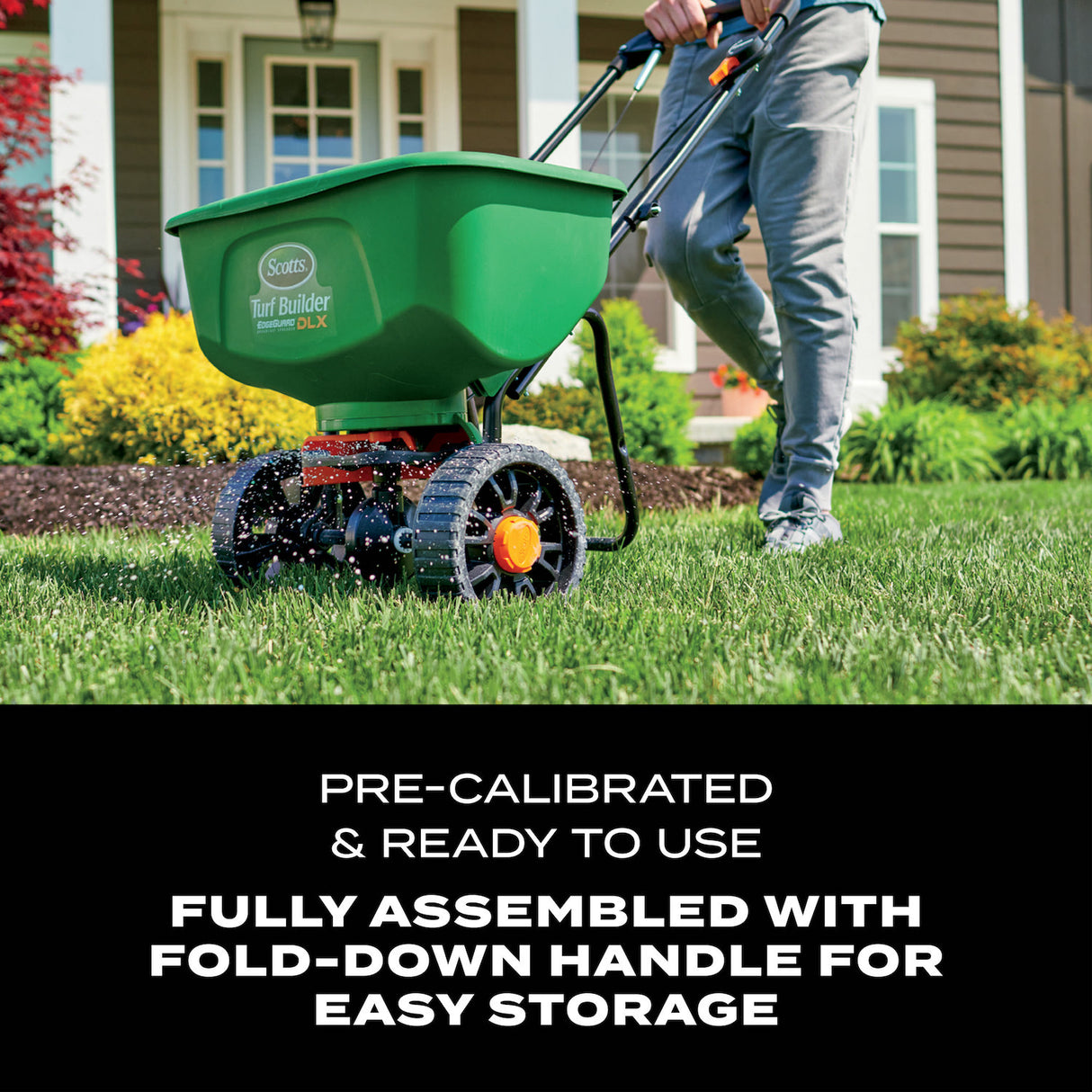 46-lb Turf Builder EdgeGuard DLX Broadcast Fertilizer Spreader 76232