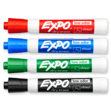 4-Pack Chisel Tip Red, Black, Blue, and Green Dry Erase Marker 80174