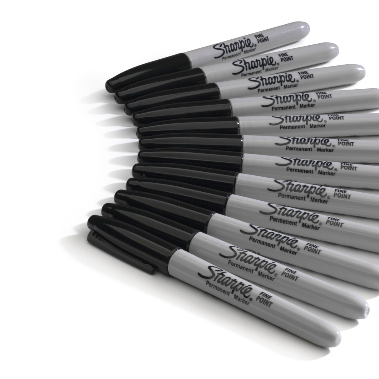 12-Pack Fine Point Black Permanent Marker 30001