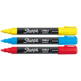 3-Pack Medium Tip Red, Yellow, and Blue Wet Erase Chalk Marker 2103015