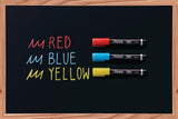 3-Pack Medium Tip Red, Yellow, and Blue Wet Erase Chalk Marker 2103015