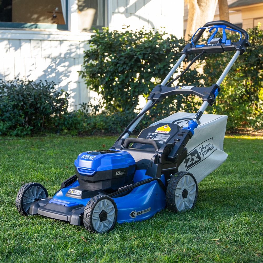 2x24 48-volt 20-in Cordless Self-propelled Lawn Mower 5 Ah (2-Batteries and Charger Included) KLMS 2524A-03