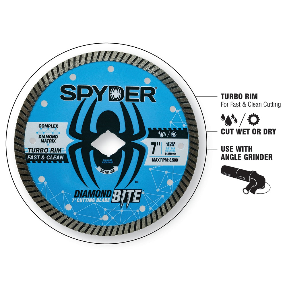 Diamond Bite 4-in Wet/Dry Turbo Rim Diamond Saw Blade 14115