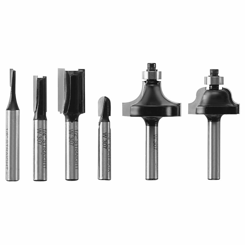 6-Piece Carbide-tipped Router Bit Set 91006