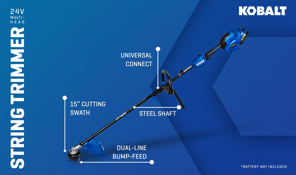 24-volt 15-in Split Shaft Attachment Capable Battery String Trimmer (Battery and Charger Not Included) KMS 1024B-03