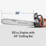 460 Rancher 60.3-cc 2-cycle 24-in Gas Chainsaw 970613954