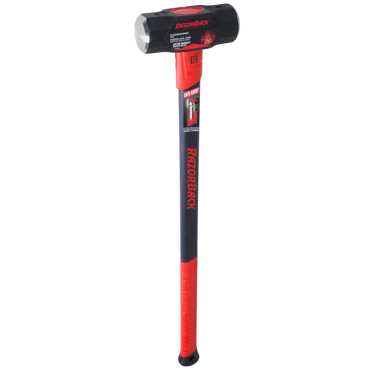 10-lb Smooth Face Steel Head Fiberglass Drywall Sledge Hammer 3115000