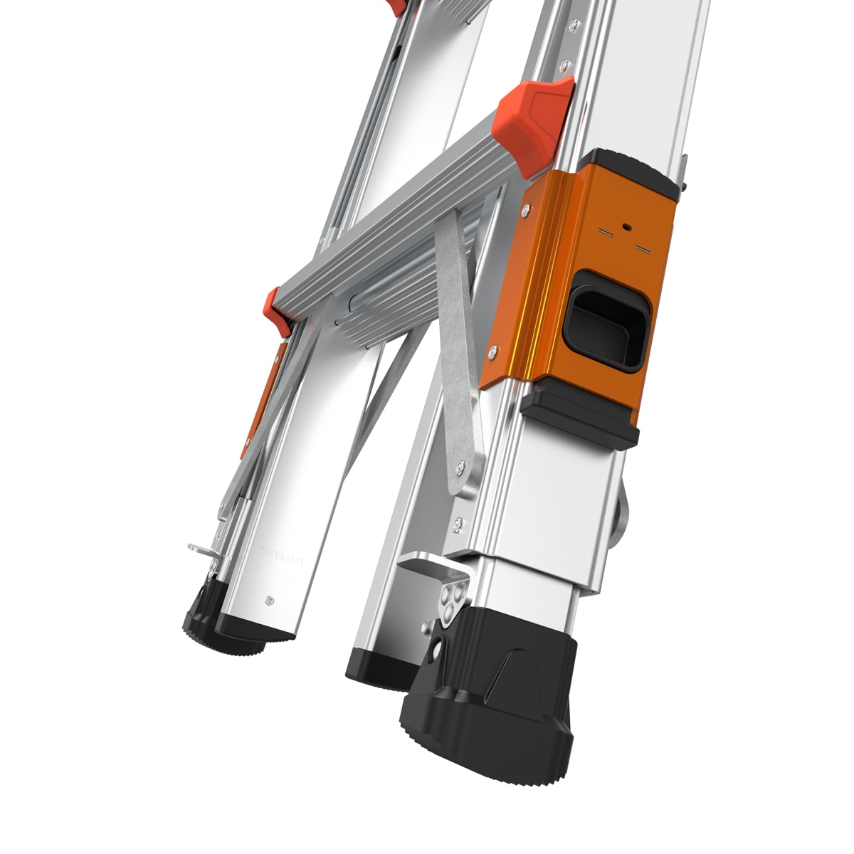 Leveler 2 M26 with Leg Levelers 25.1-ft Reach Type 1a- 300-lb Load Capacity Telescoping Multi-Position Ladder 16506T-803