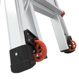 Leveler 2 M26 with Leg Levelers 25.1-ft Reach Type 1a- 300-lb Load Capacity Telescoping Multi-Position Ladder 16506T-803