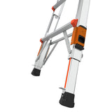 Leveler 2 M26 with Leg Levelers 25.1-ft Reach Type 1a- 300-lb Load Capacity Telescoping Multi-Position Ladder 16506T-803