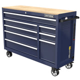 2000 Series 51.2-in L x 37.5-in H 8-Drawers Rolling Midnight Blue Wood Work Bench CMST98529BB