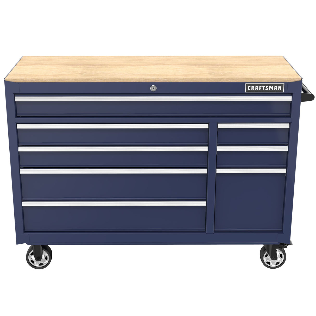 2000 Series 51.2-in L x 37.5-in H 8-Drawers Rolling Midnight Blue Wood Work Bench CMST98529BB