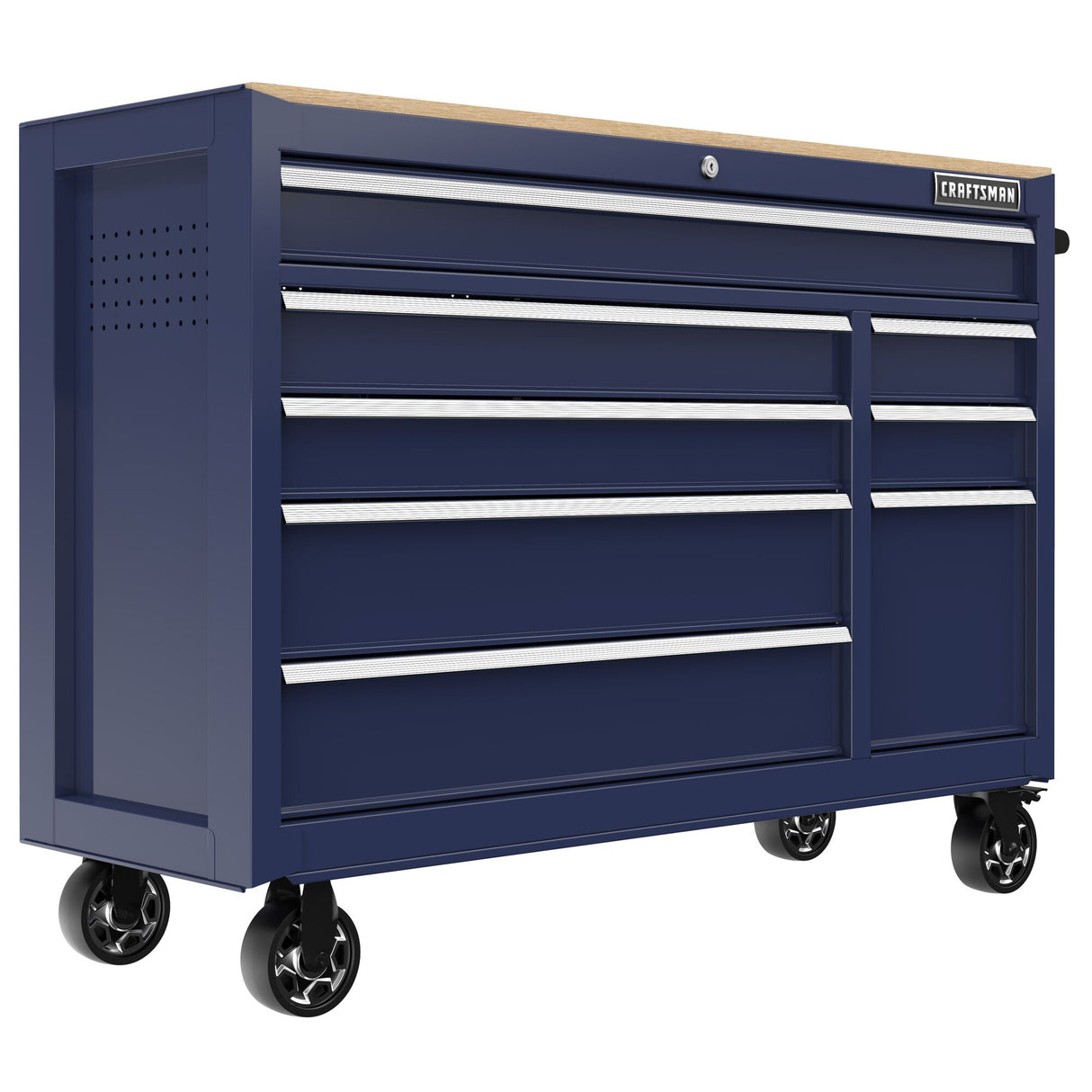 2000 Series 51.2-in L x 37.5-in H 8-Drawers Rolling Midnight Blue Wood Work Bench CMST98529BB