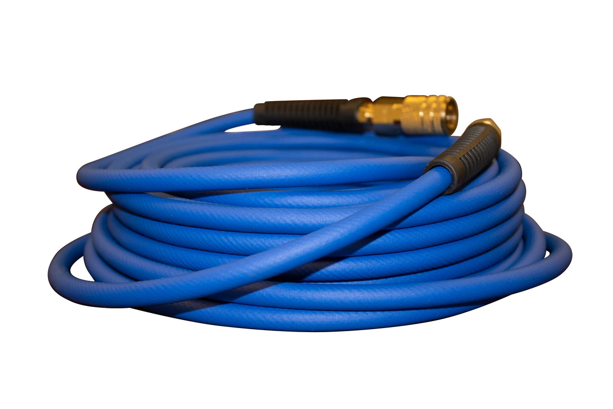 Hybrider Flex 1/4In 50Ft Hybrid Air Hose with Quick Connect Air Fittings HFH25.50