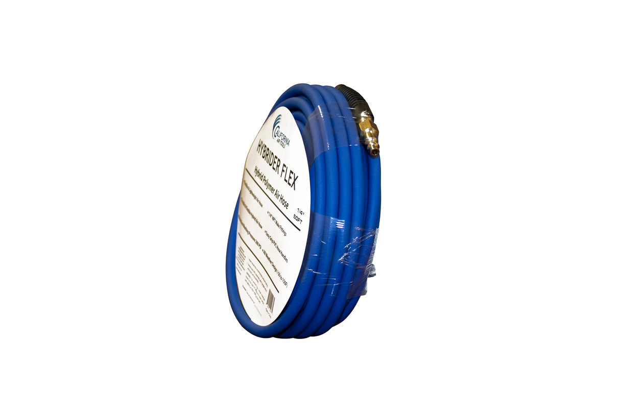 Hybrider Flex 1/4In 50Ft Hybrid Air Hose with Quick Connect Air Fittings HFH25.50