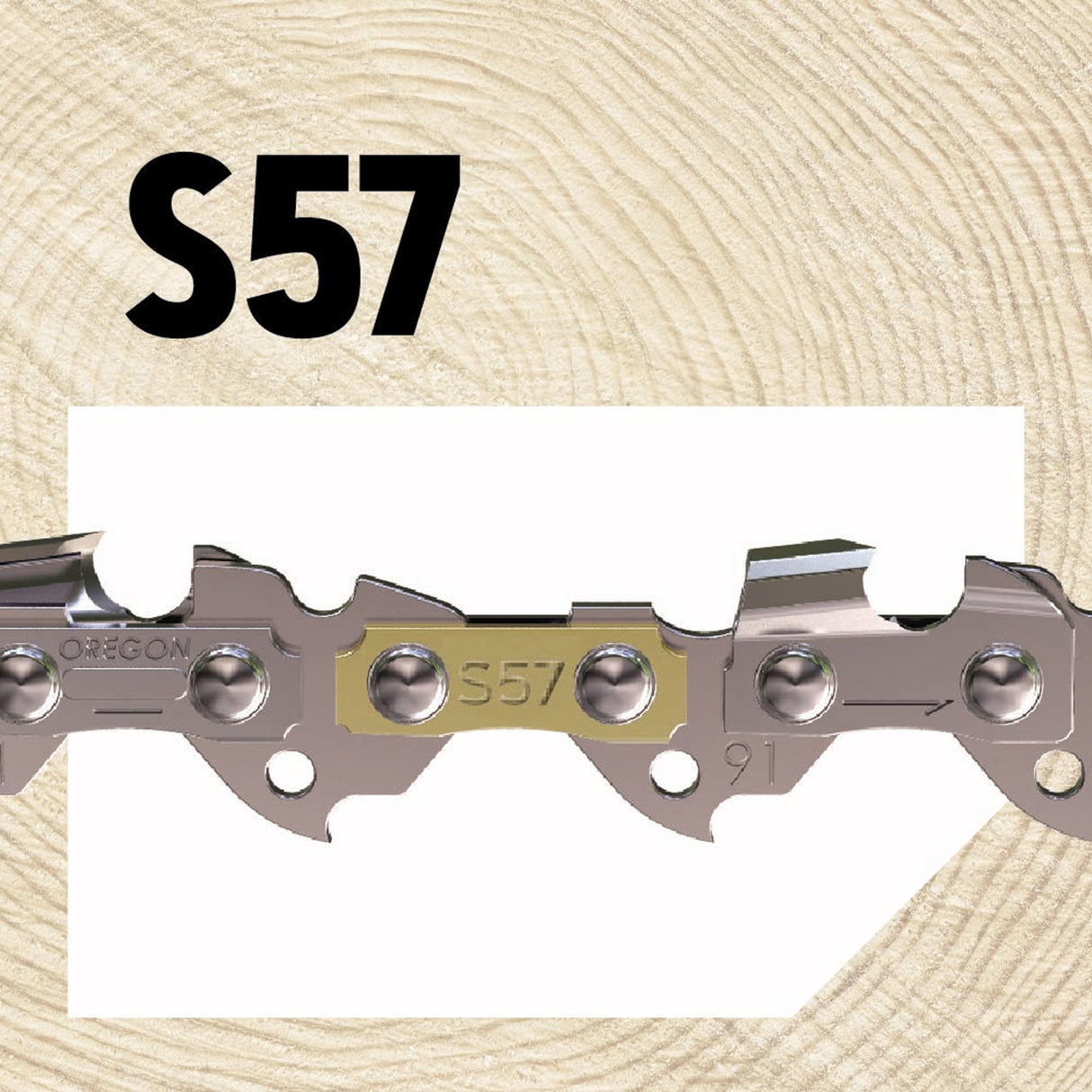 S57 57 Link Replacement Chainsaw Chain For 16-in, 0.05-in Gauge, 3/8-in Pitch S57-21