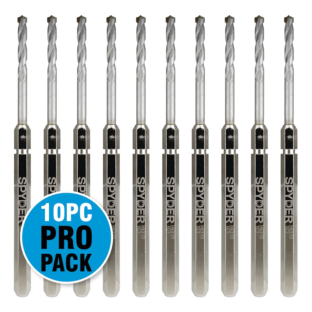 10-Pack Hex 10 1/4-in x 7-1/8-in Tungsten Carbide Tipped Steel Hole Saw Pilot Bit SPY-600646-10