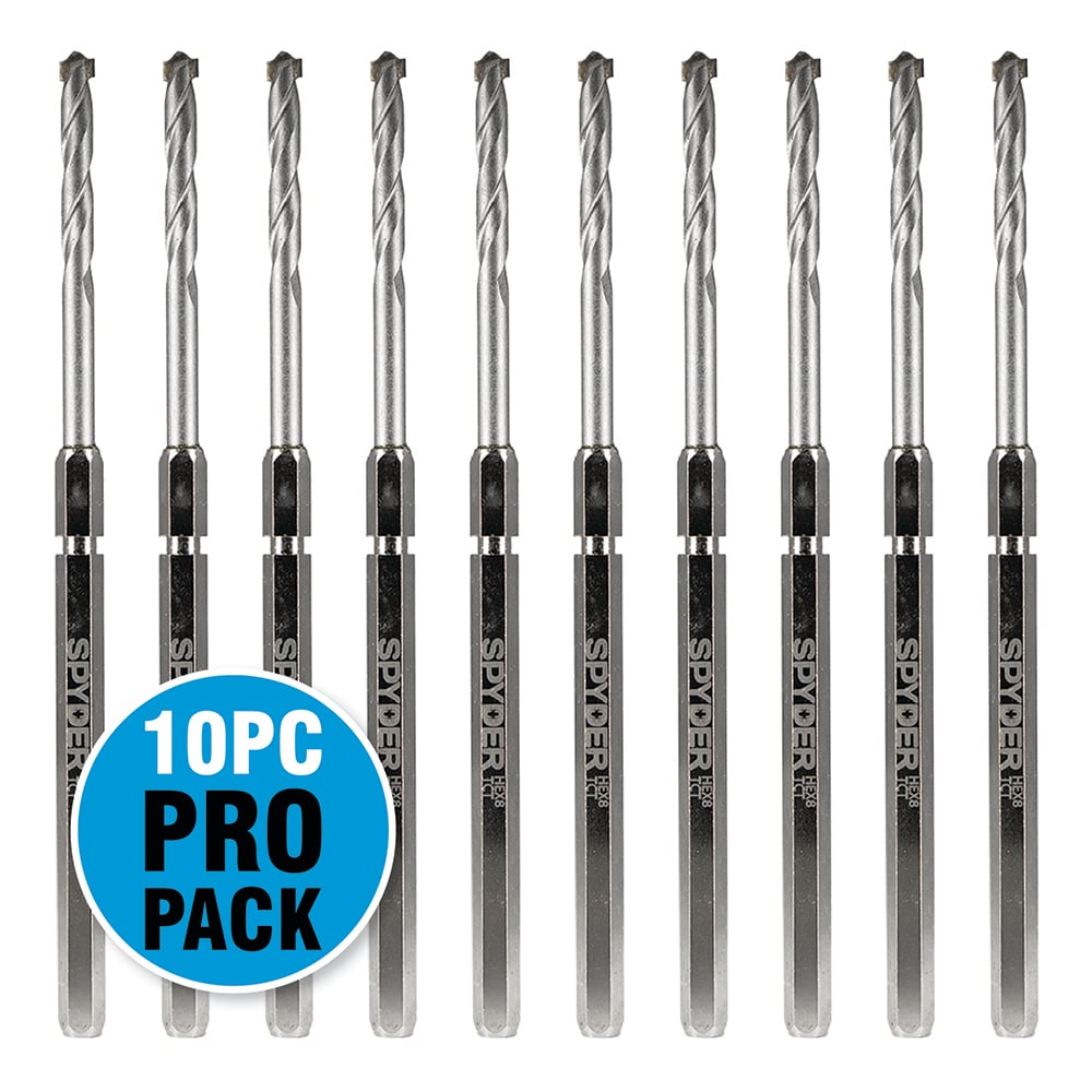 10-Pack Hex 8 1/4-in x 7-1/8-in Tungsten Carbide Tipped Steel Hole Saw Pilot Bit SPY-600649-10